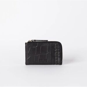 O My Bag Amsterdam Lola Coin Purse Wallet Black Croco